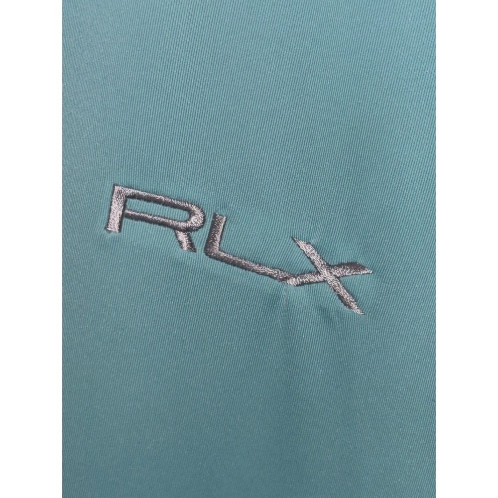 RLX Ralph Lauren Performance Polo Shirt Aqua Blue Golf Polo Men's Medium - Picture 4 of 7